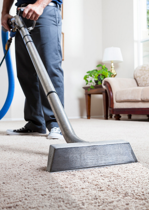 Expert carpet cleaning in progress in London.